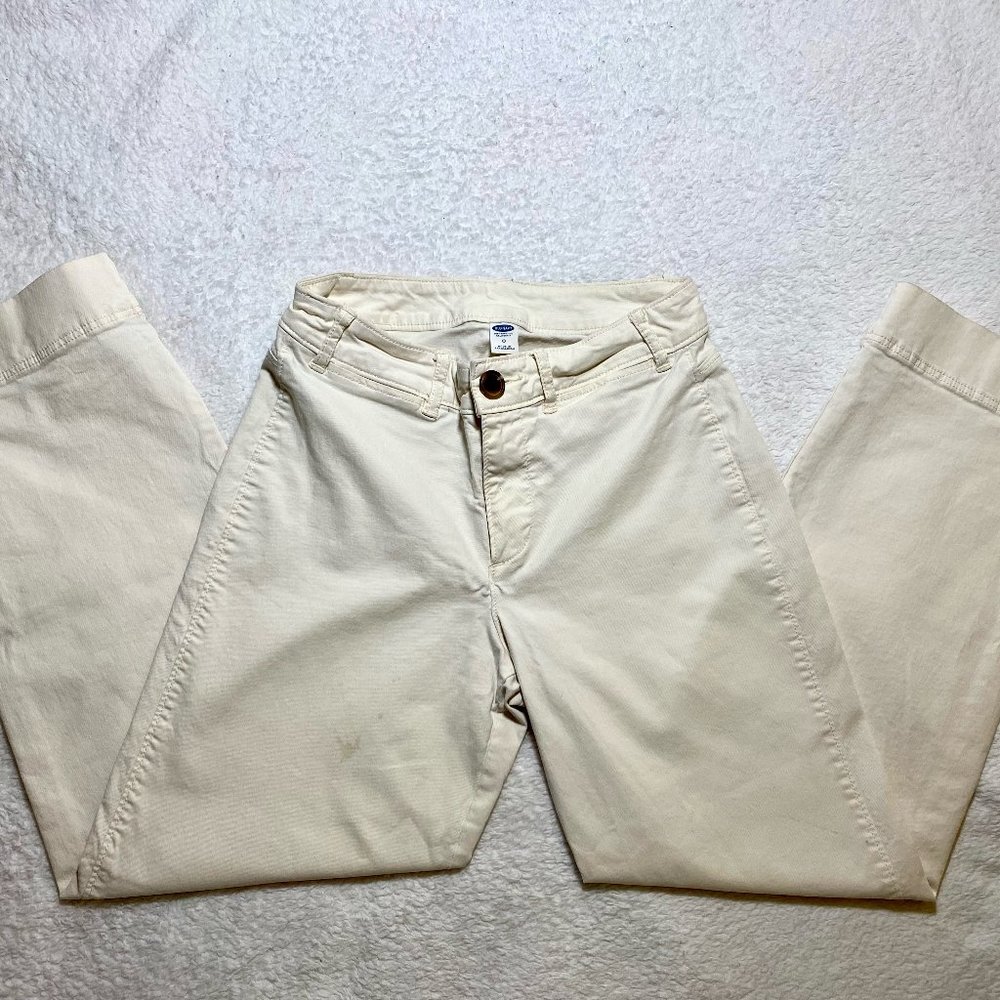 Old Navy Cream Chino Pants (Size 0)